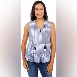 Vineyard Vines Women's Simple Striped Tiered Top